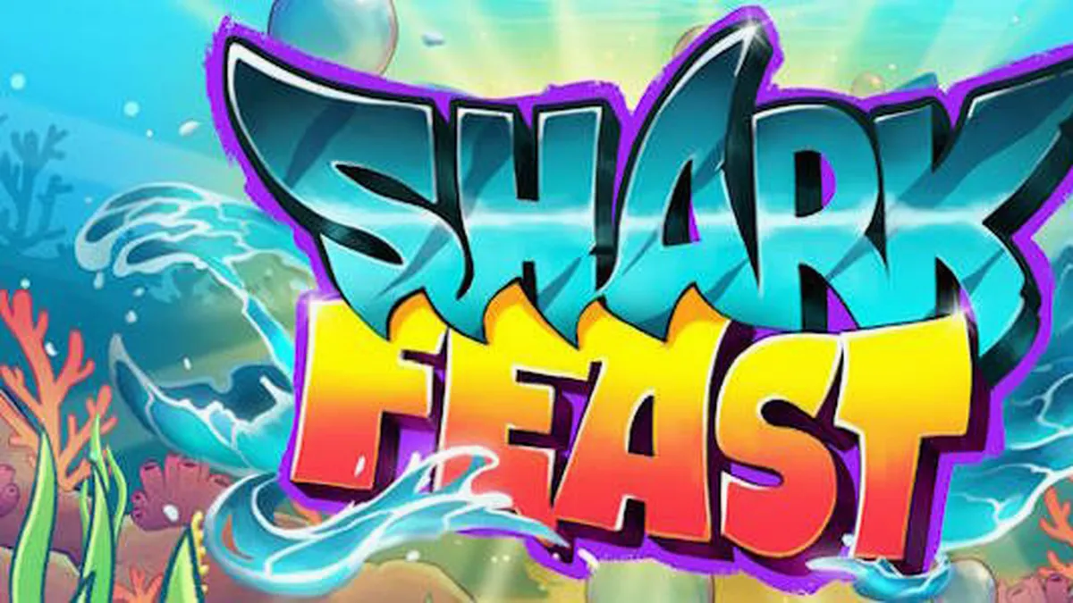 Shark Feast স্লট গেমের নিওন সমুদ্রের তলদেশের দৃশ্য